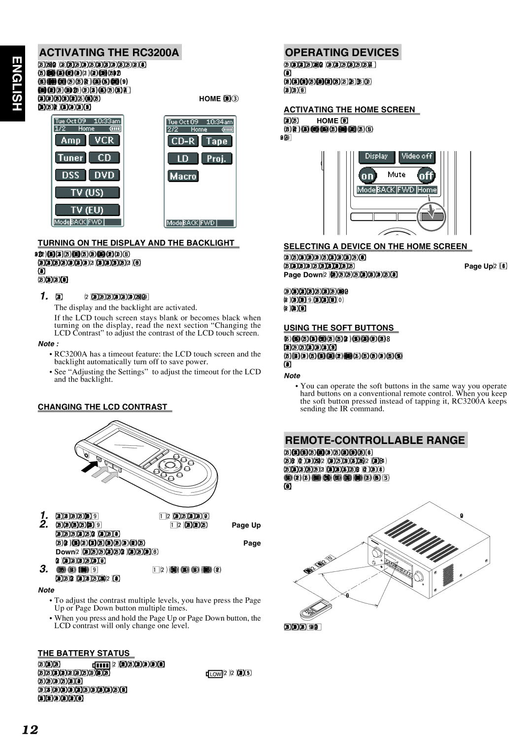 Marantz SR9200 manual Activating the RC3200A, Operating Devices, REMOTE-CONTROLLABLE Range 