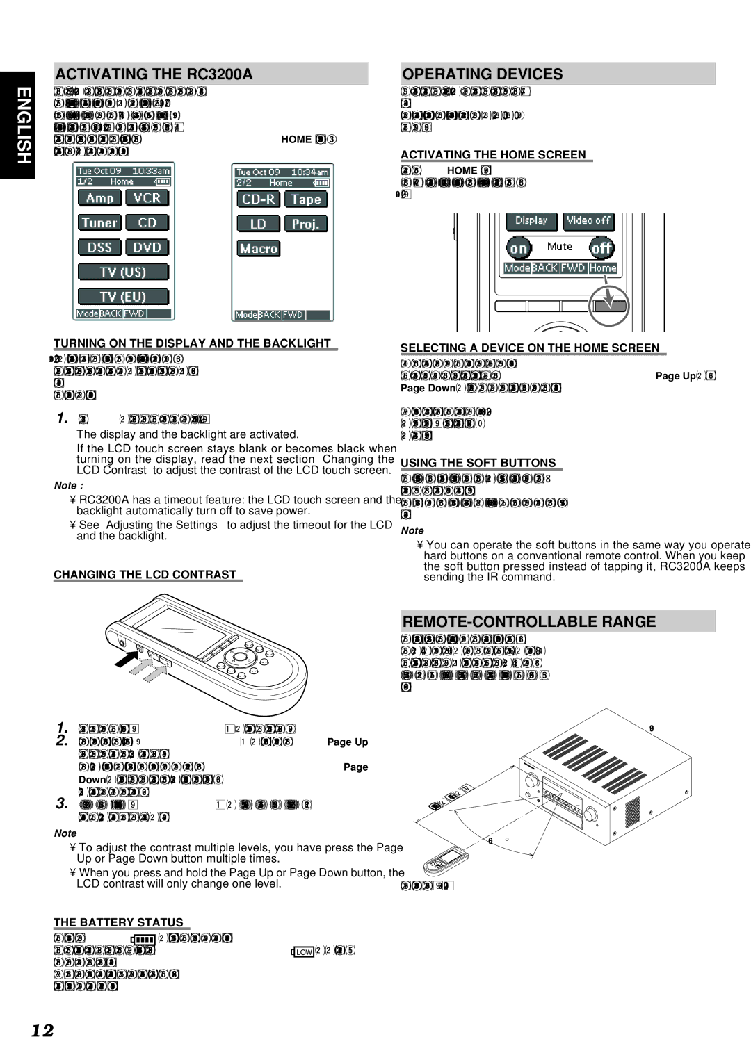 Marantz SR9300 manual Activating the RC3200A, Operating Devices, REMOTE-CONTROLLABLE Range 