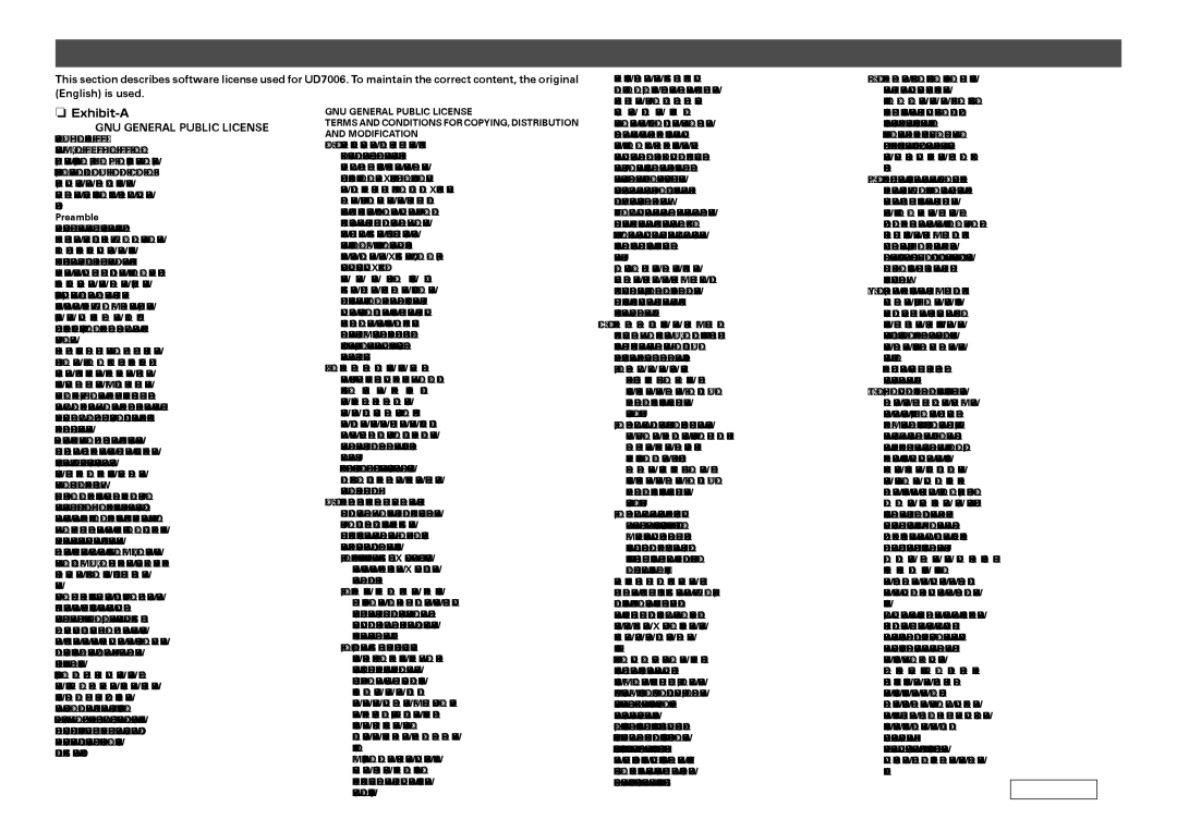 Marantz UD7006 manual Exhibit-A, GNU General Public License 