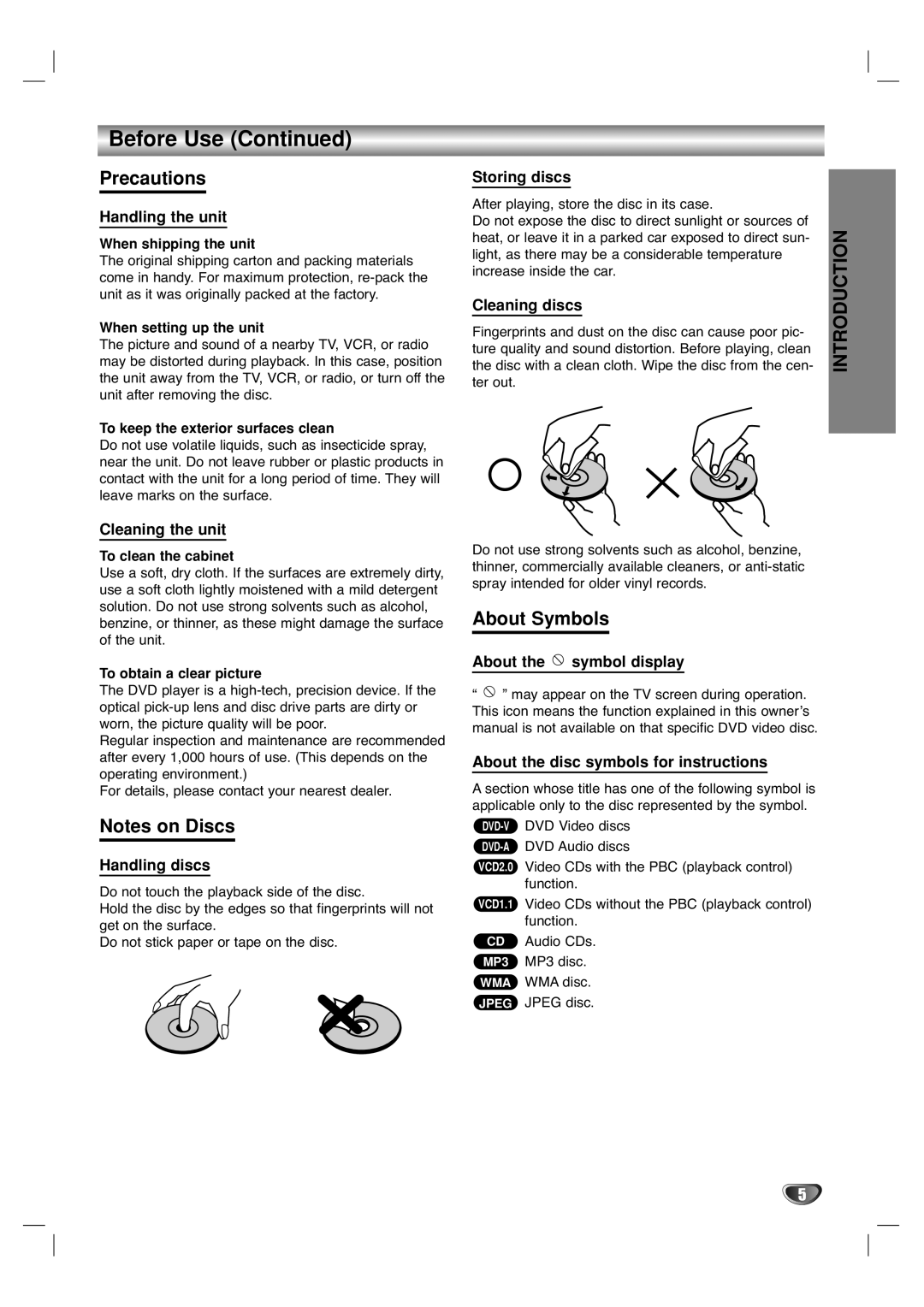 Marantz VC5400/PMD970 manual Precautions, About Symbols 