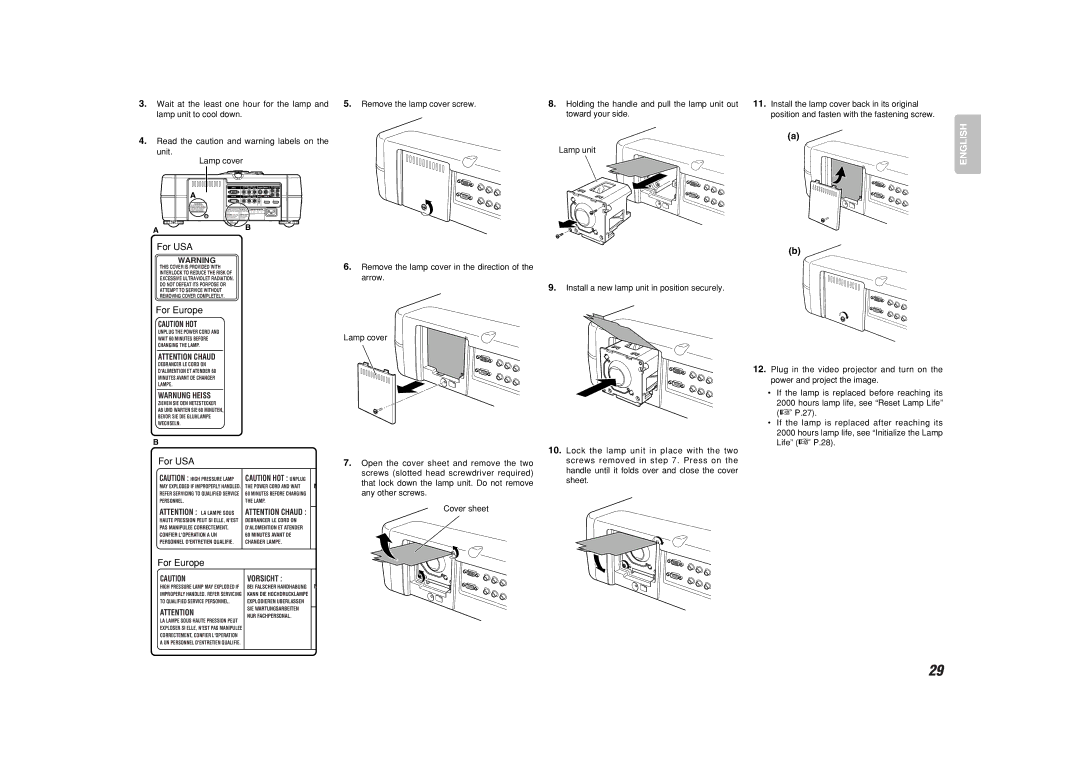 Marantz VP-11S1 manual Position and fasten with the fastening screw 