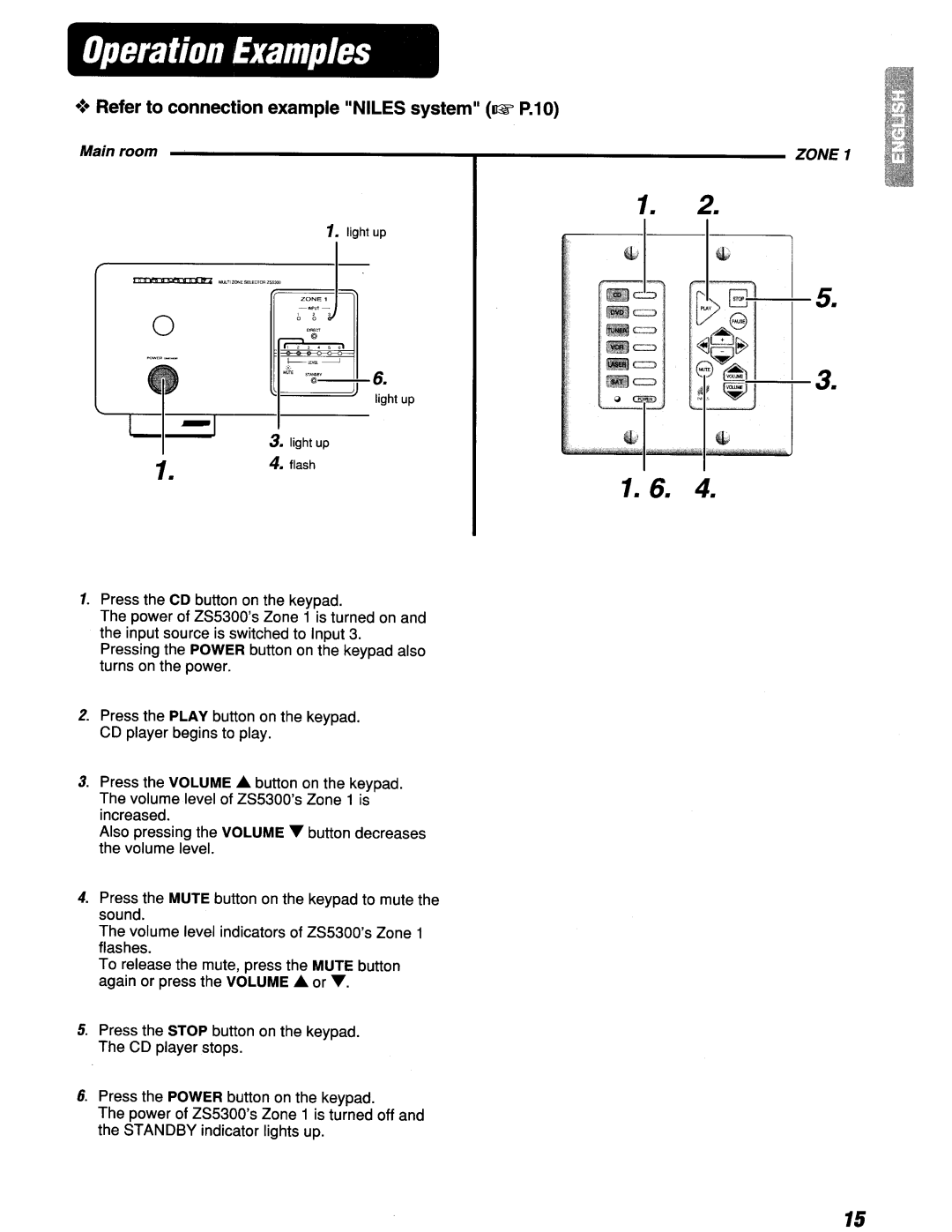 Marantz ZS5300 manual Operation Examples, Refer to connection example Niles systemII ~ P.10 