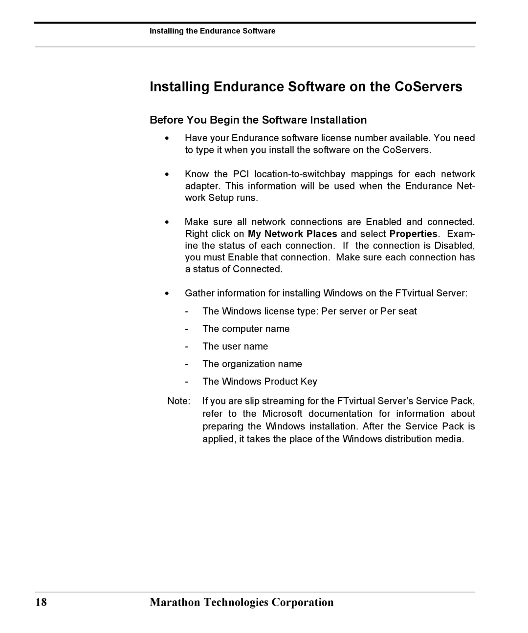 Marathon Computer IBM BladeCenter, FTvirtual Server manual Installing Endurance Software on the CoServers 