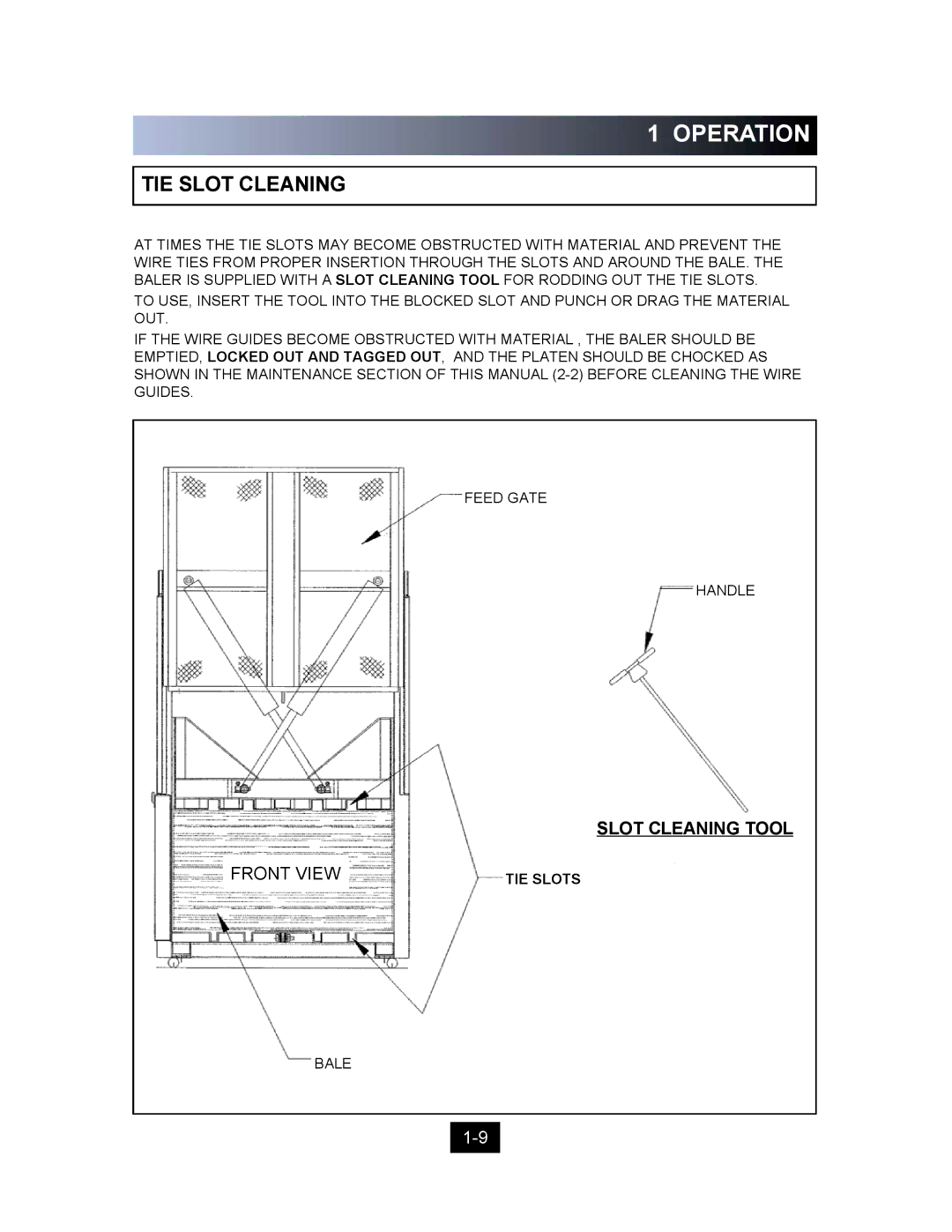 Marathon Computer V-4224 installation manual TIE Slot Cleaning, Slot Cleaning Tool Front View 