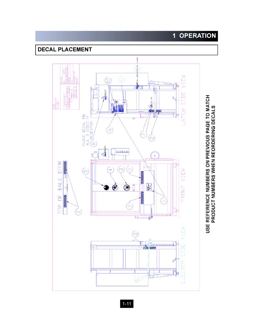 Marathon Computer V-4224 installation manual Decal Placement 