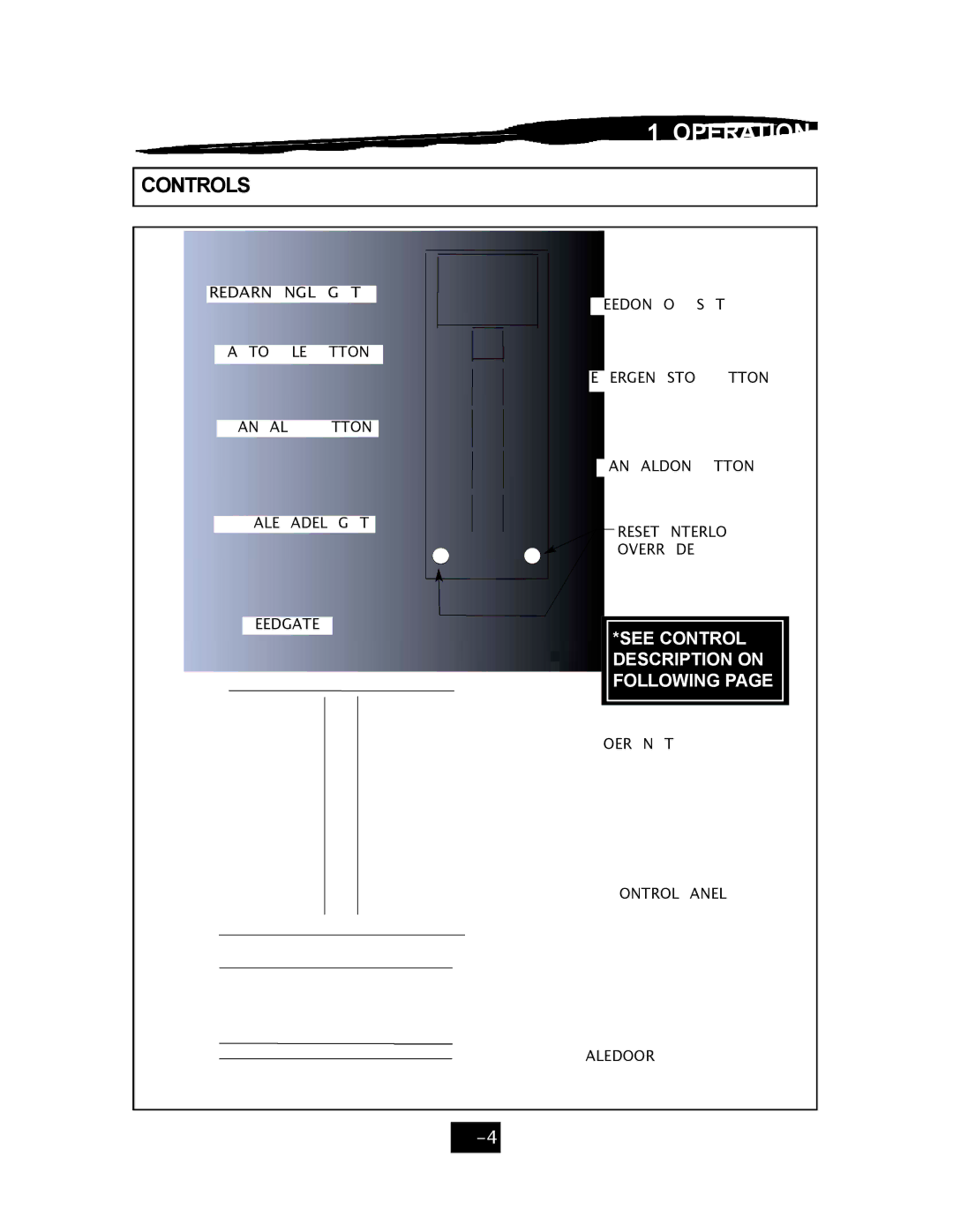 Marathon Computer V-4224 installation manual Controls 