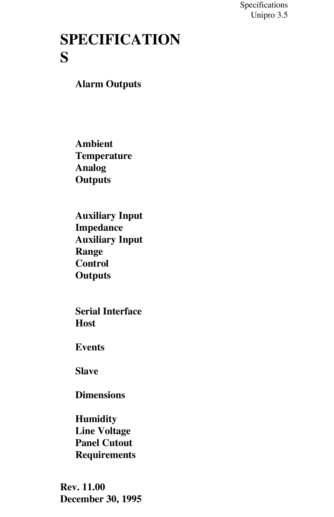 Marathon Computer V3.5 user manual Specification 