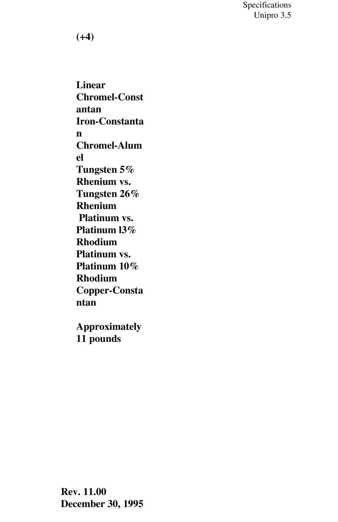 Marathon Computer V3.5 user manual Specifications Unipro 