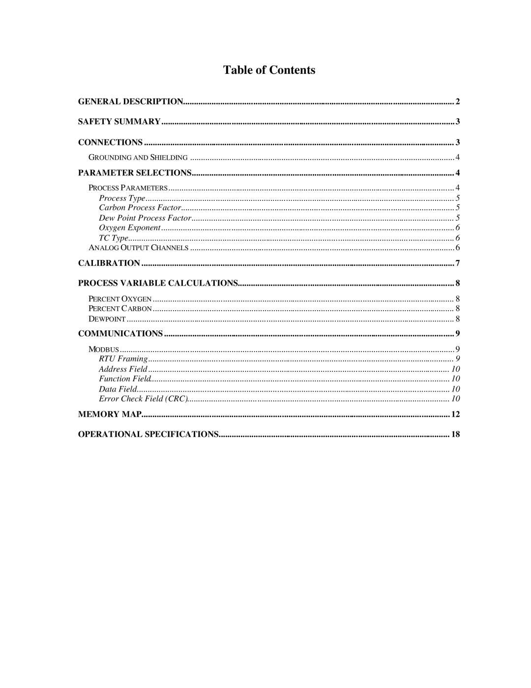 Marathon F200060 manual Table of Contents 