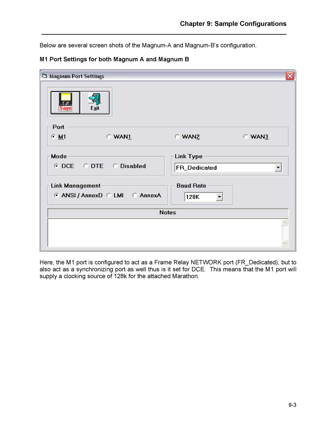 Marathon MAGNUM ROUTER manual M1 Port Settings for both Magnum a and Magnum B 