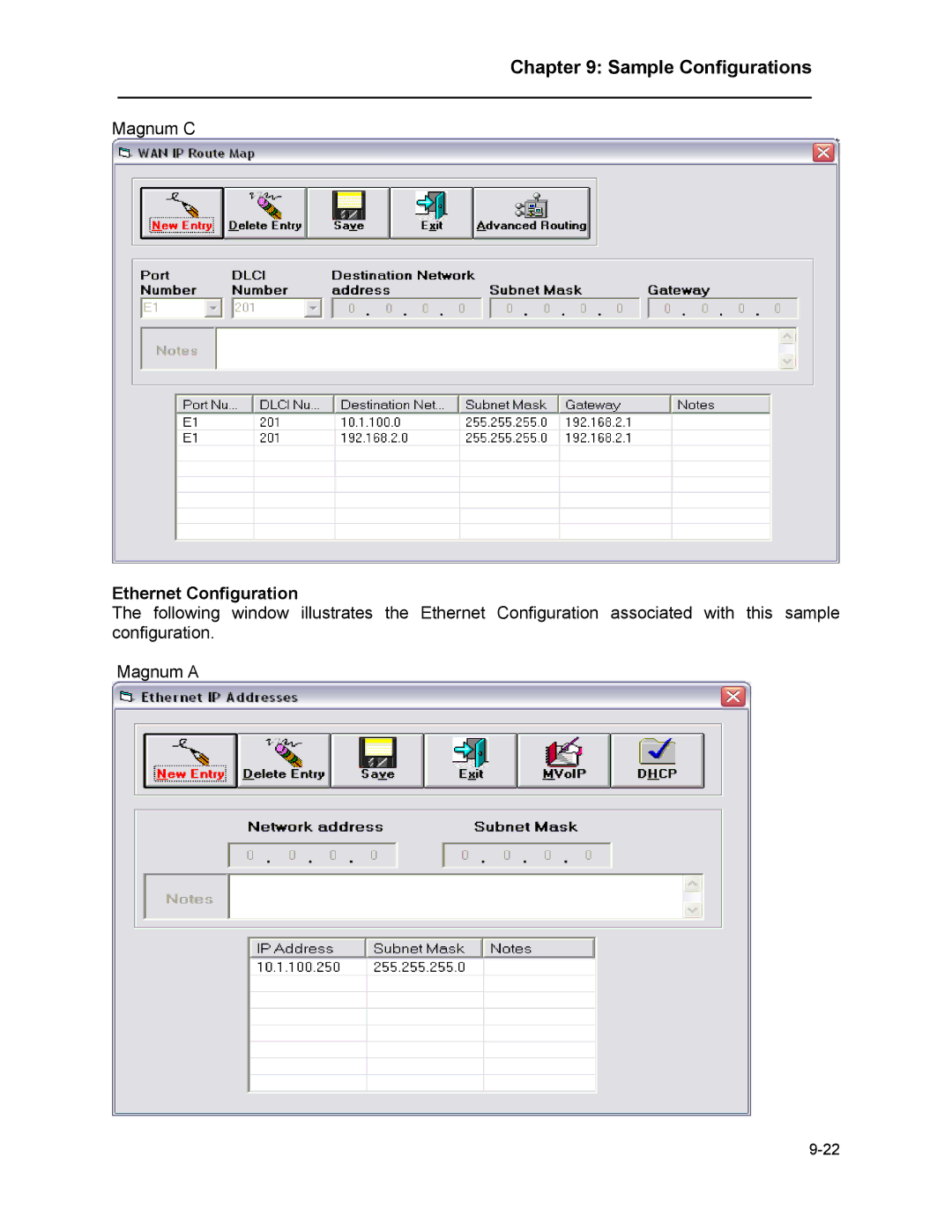 Marathon MAGNUM ROUTER manual Ethernet Configuration 