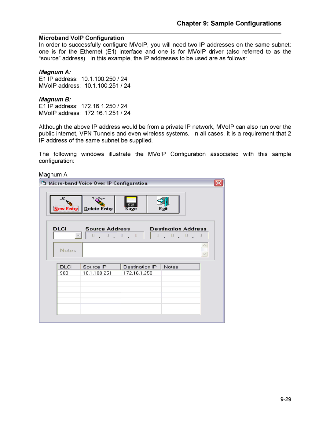 Marathon MAGNUM ROUTER manual Microband VoIP Configuration, Magnum B 