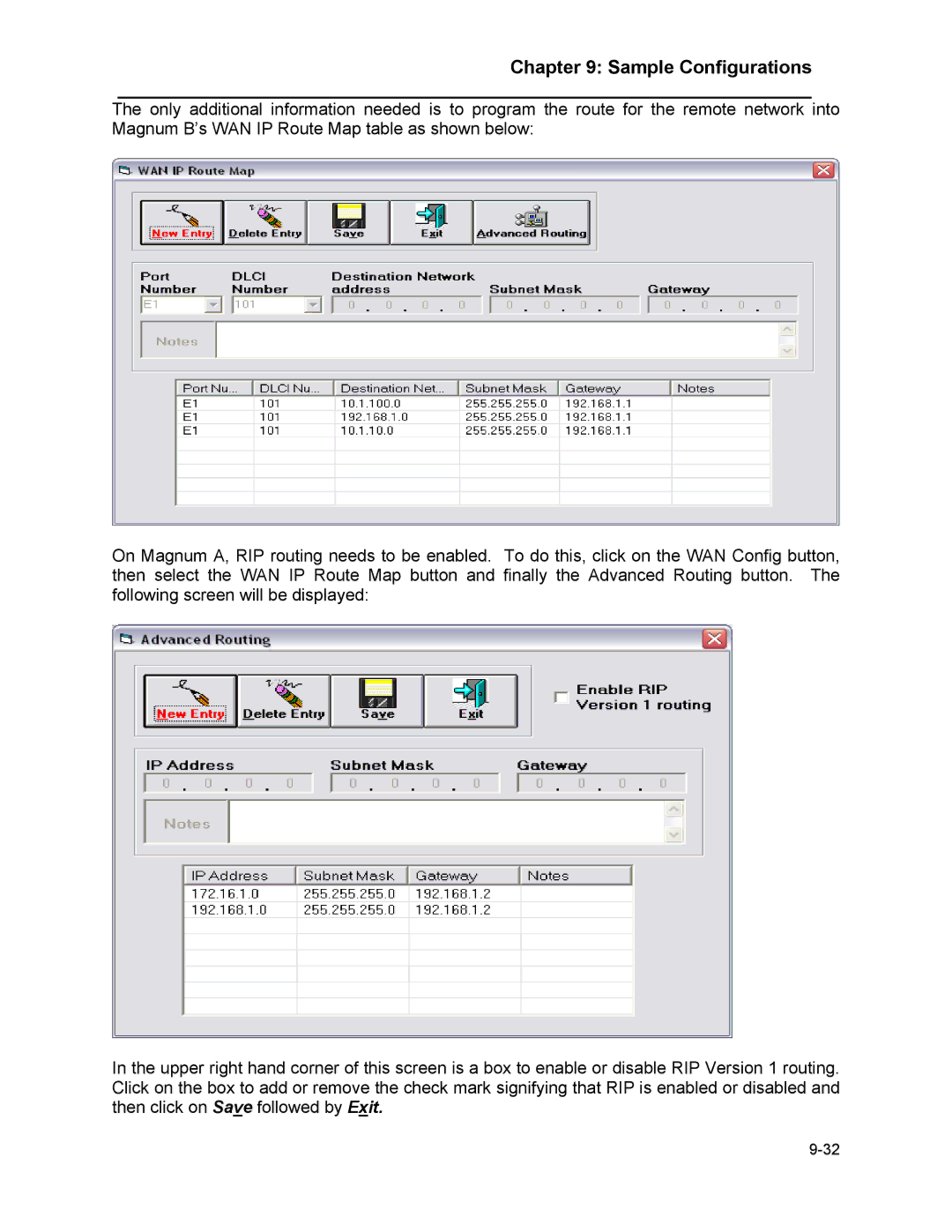 Marathon MAGNUM ROUTER manual Sample Configurations 