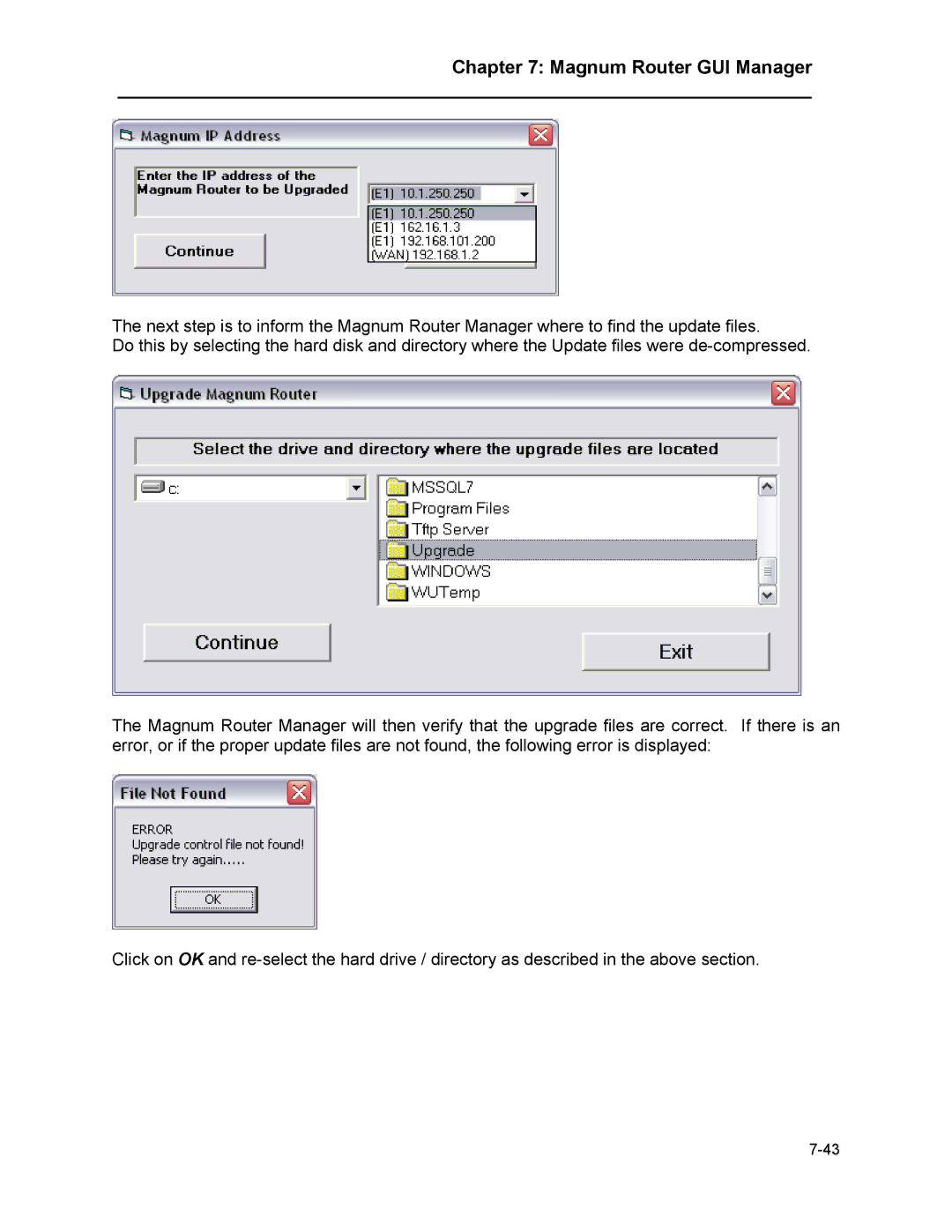 Marathon MAGNUM ROUTER manual Magnum Router GUI Manager 