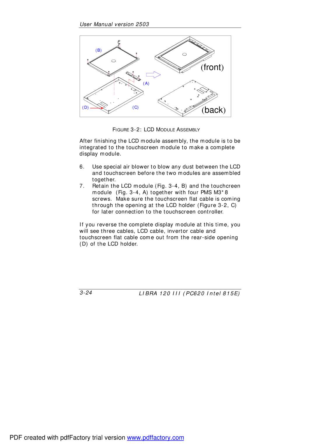 March Products 120 III (PC620) user manual Front 