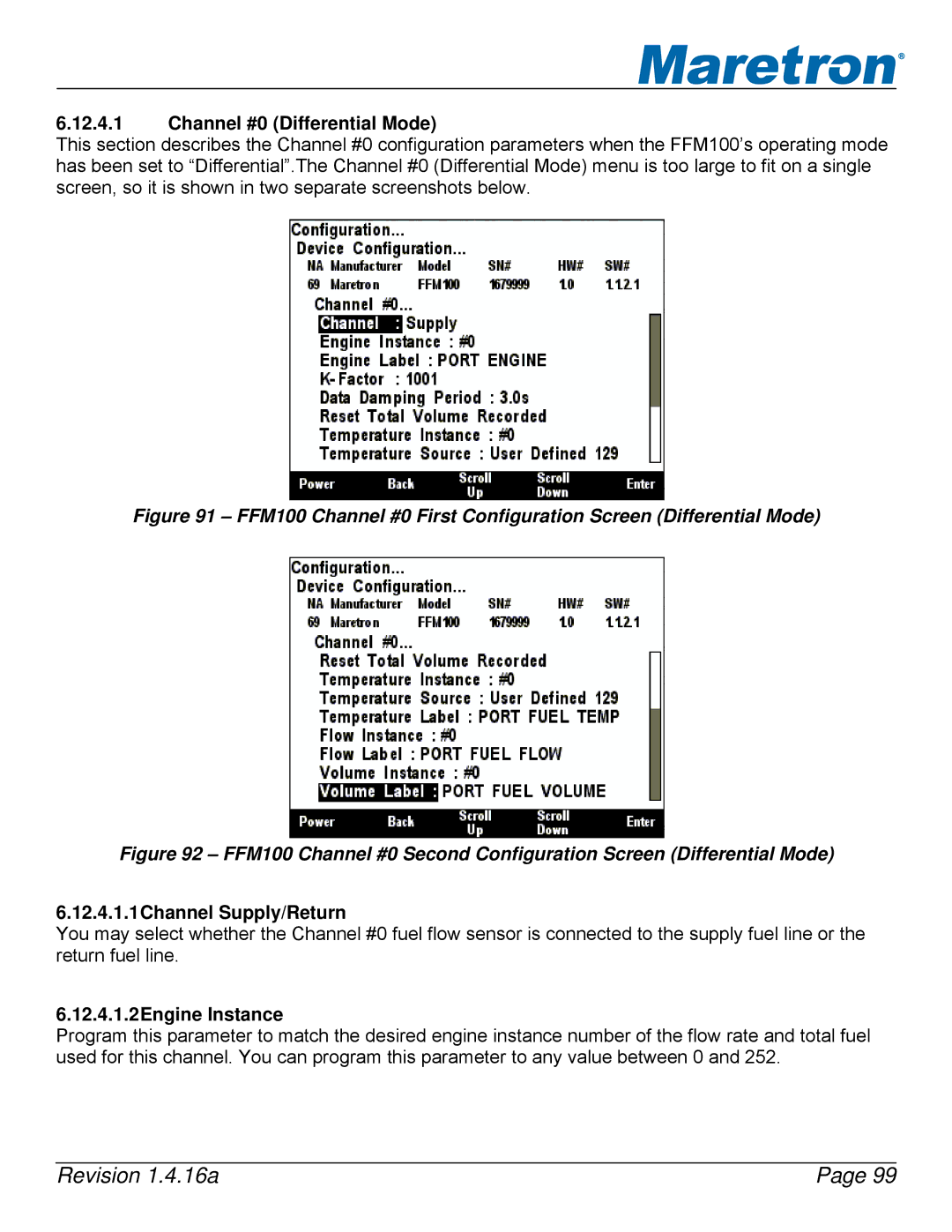 Maretron DSM250-01 user manual Channel #0 Differential Mode, 12.4.1.1Channel Supply/Return, 12.4.1.2Engine Instance 