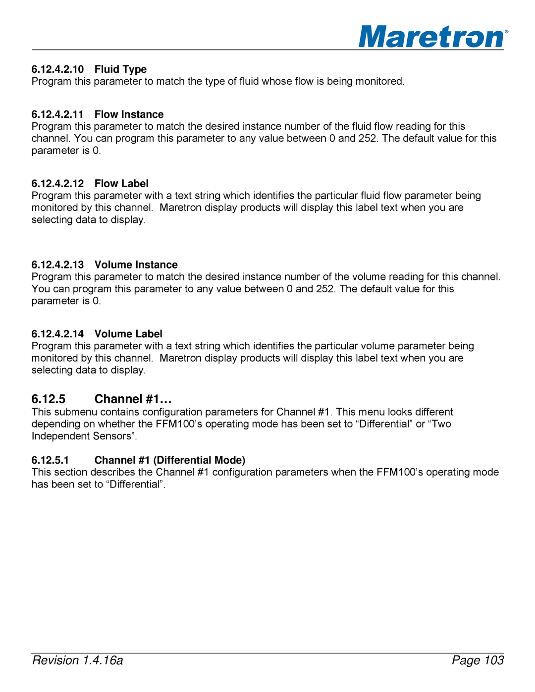 Maretron DSM250-01 user manual Channel #1…, Fluid Type, Channel #1 Differential Mode 