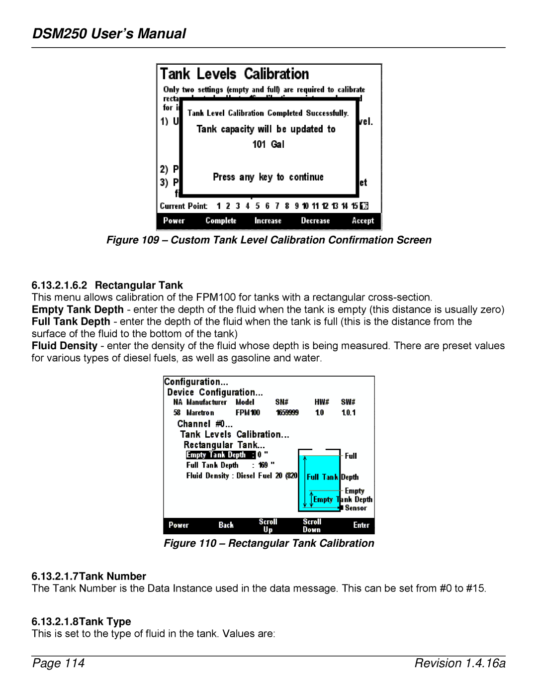 Maretron DSM250-01 user manual Rectangular Tank, 13.2.1.7Tank Number, 13.2.1.8Tank Type 