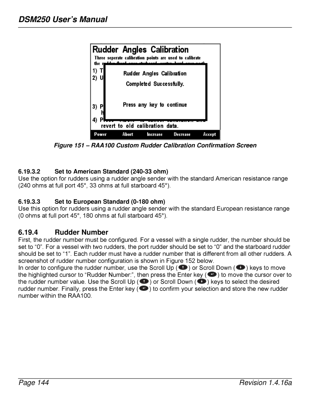 Maretron DSM250-01 user manual Rudder Number, Set to American Standard 240-33 ohm, Set to European Standard 0-180 ohm 