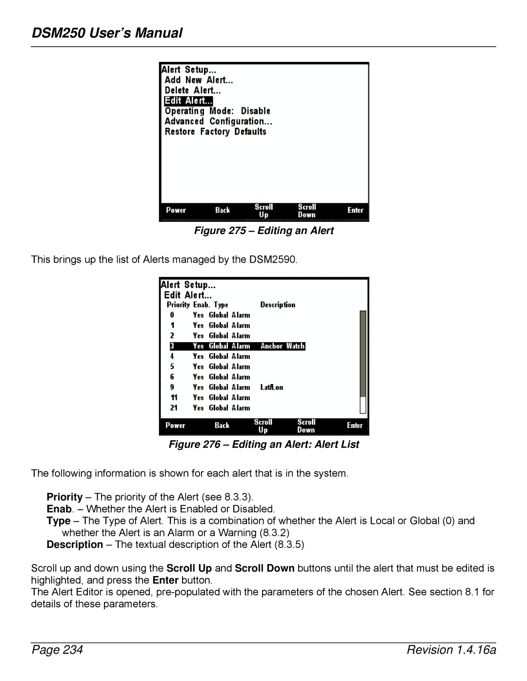 Maretron DSM250-01 user manual Editing an Alert 