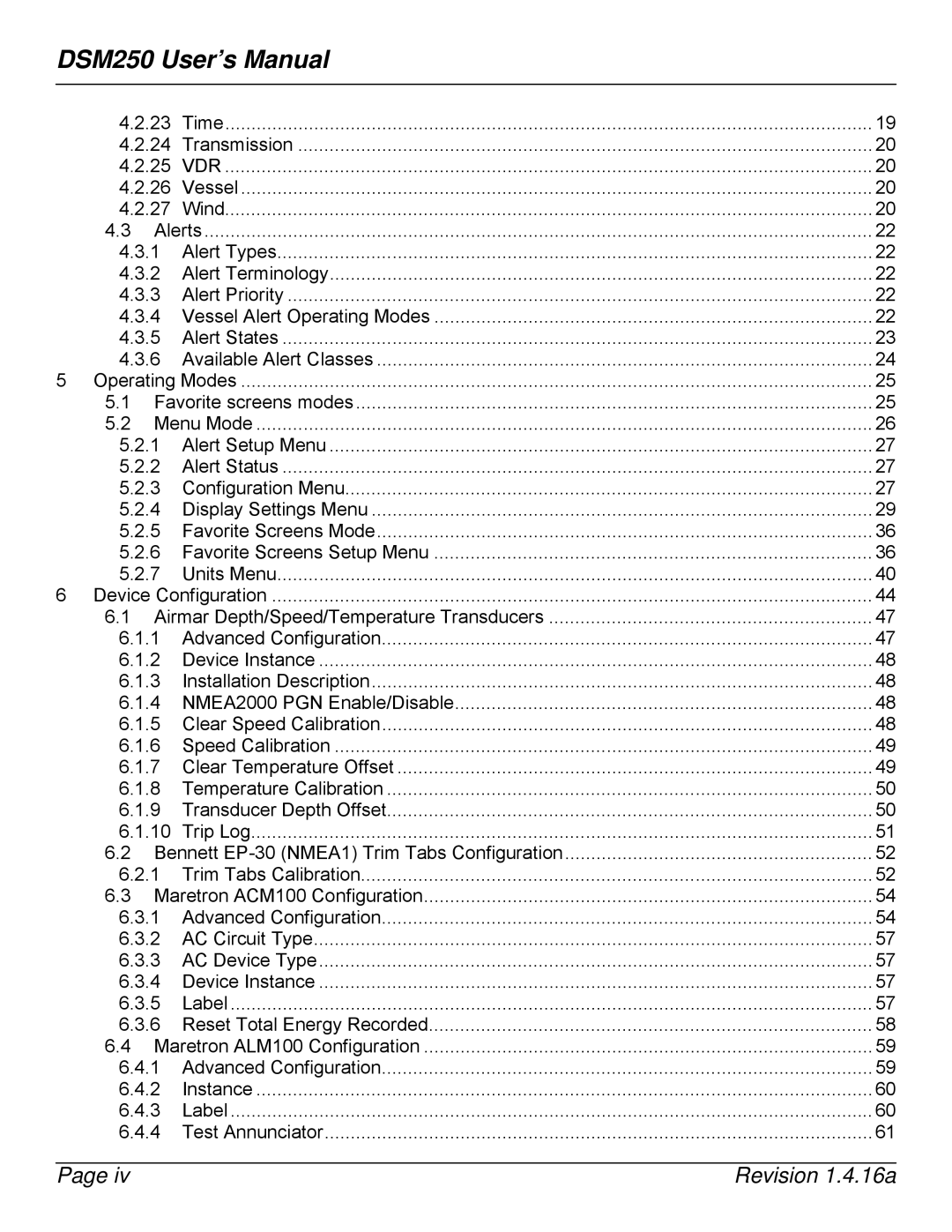 Maretron DSM250-01 user manual Vdr 