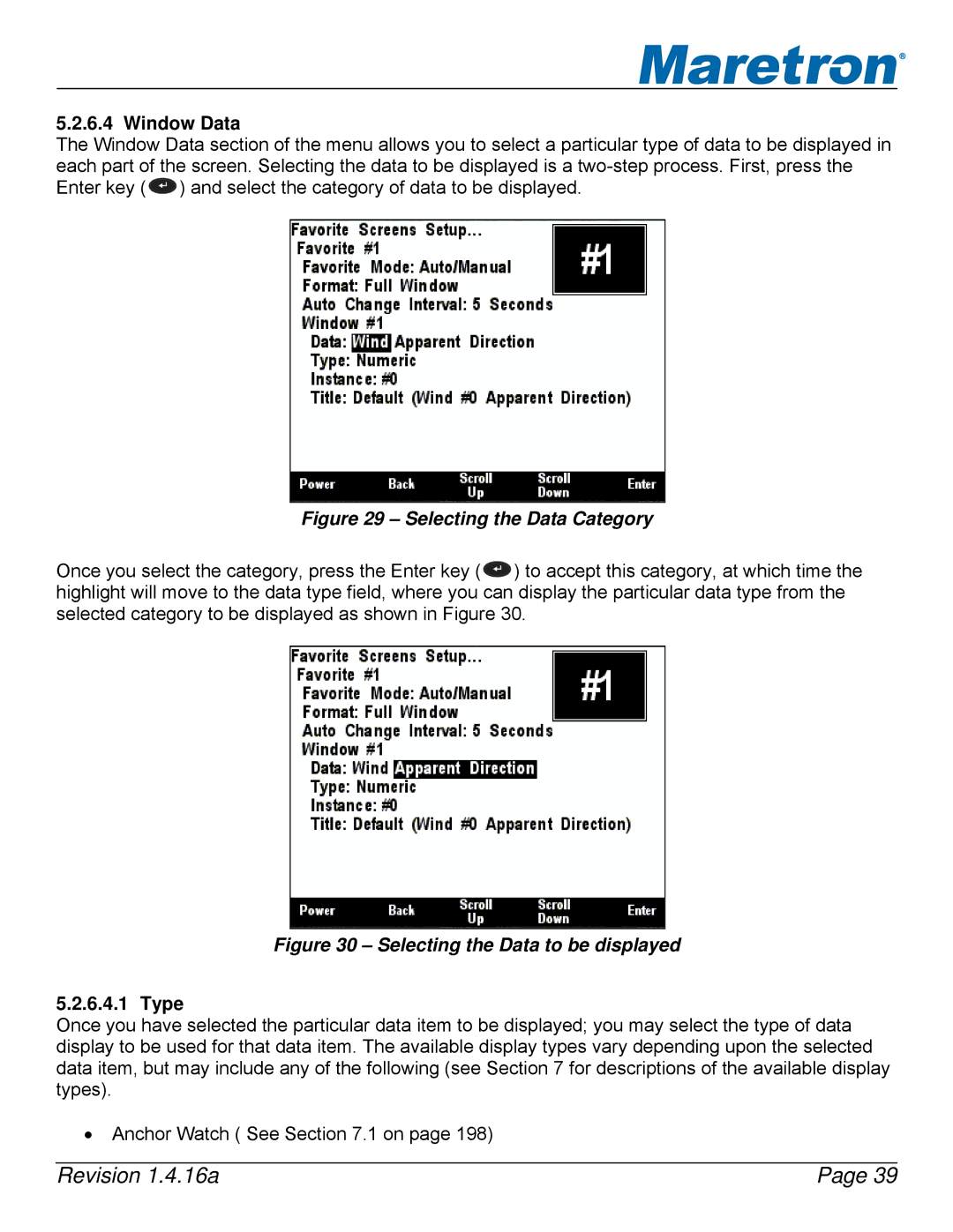 Maretron DSM250-01 user manual Window Data, Type 