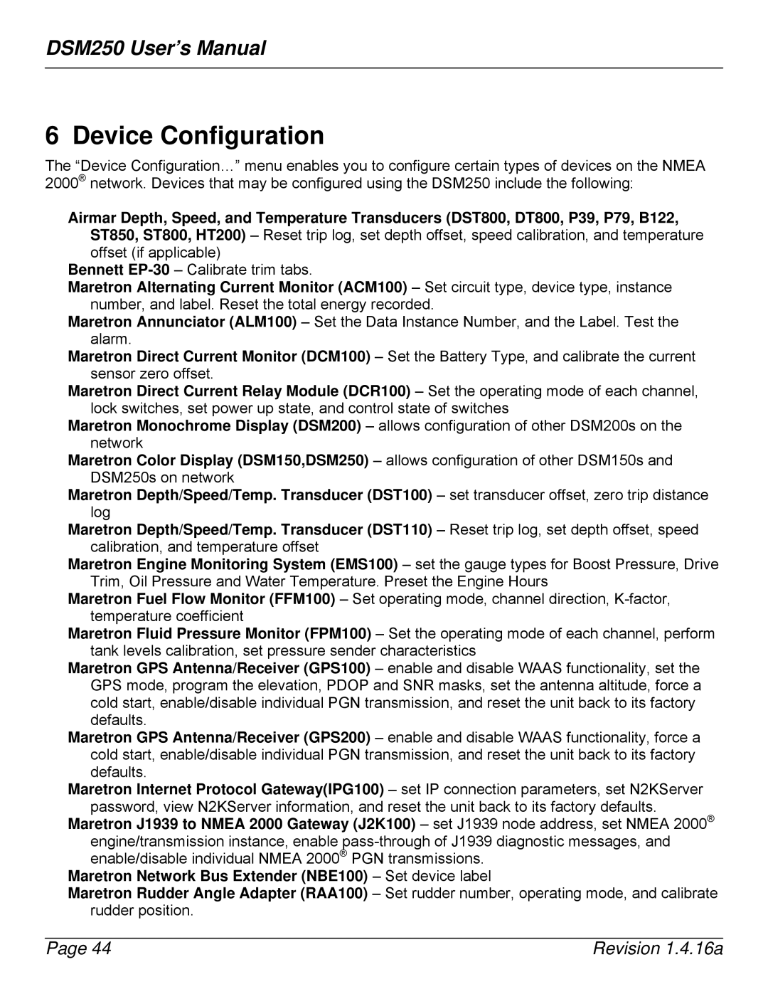 Maretron DSM250-01 user manual Device Configuration, Maretron Network Bus Extender NBE100 Set device label 