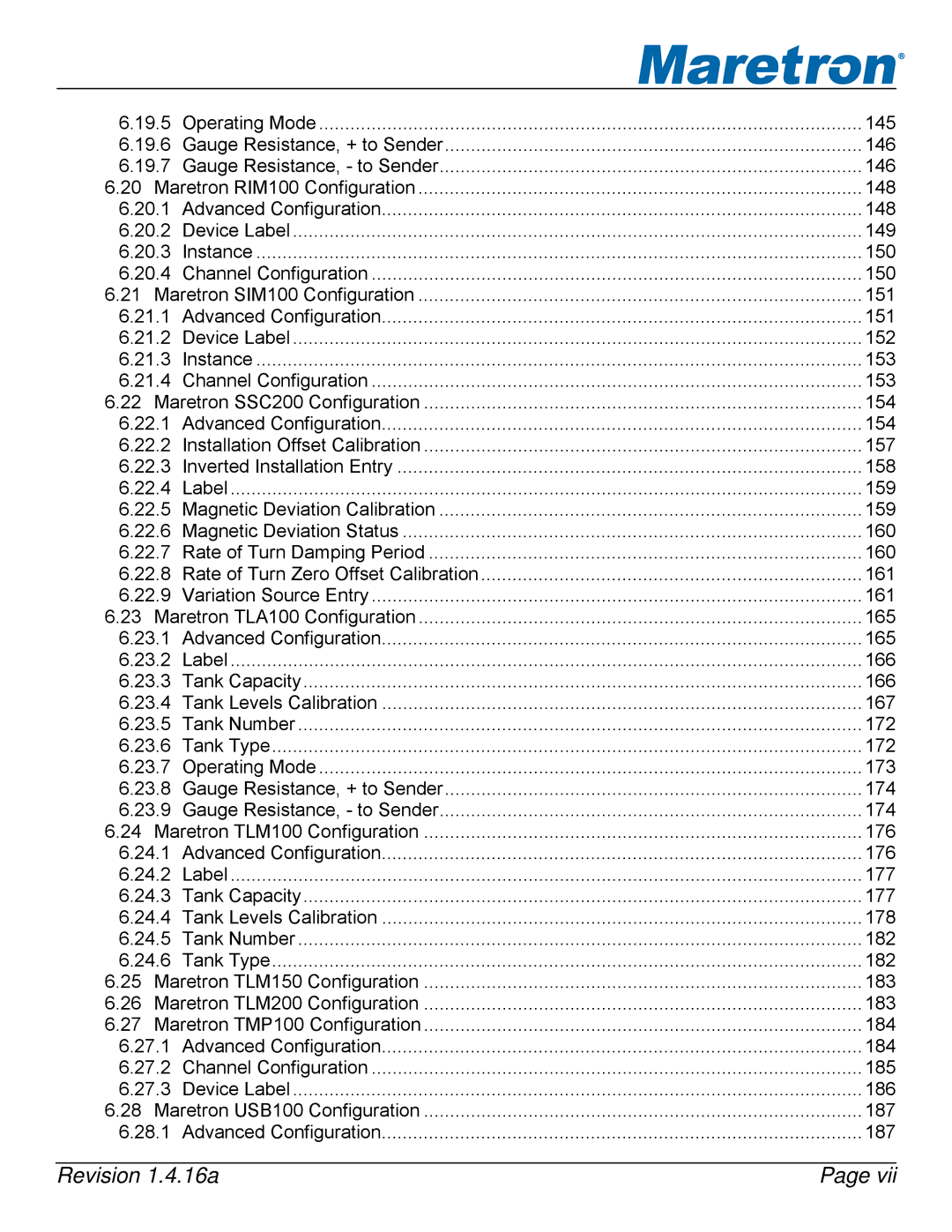 Maretron DSM250-01 user manual Revision 1.4.16a 