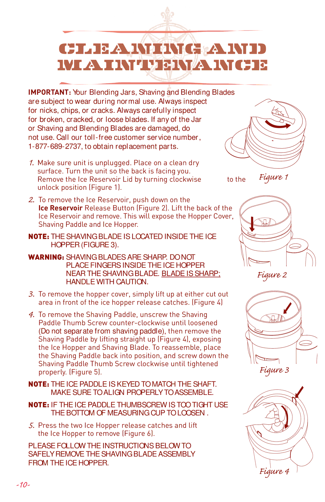 Margaritaville DM3000 user manual Cleaning and Maintenance 