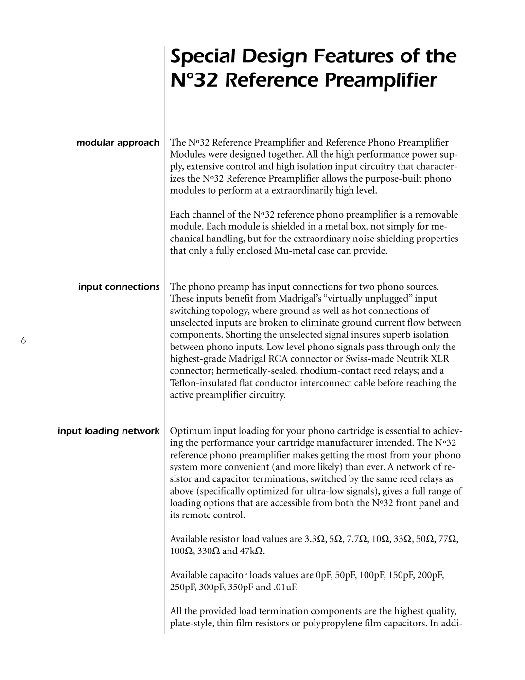 Mark Levinson N32 owner manual Special Design Features of the Nº32 Reference Preamplifier 