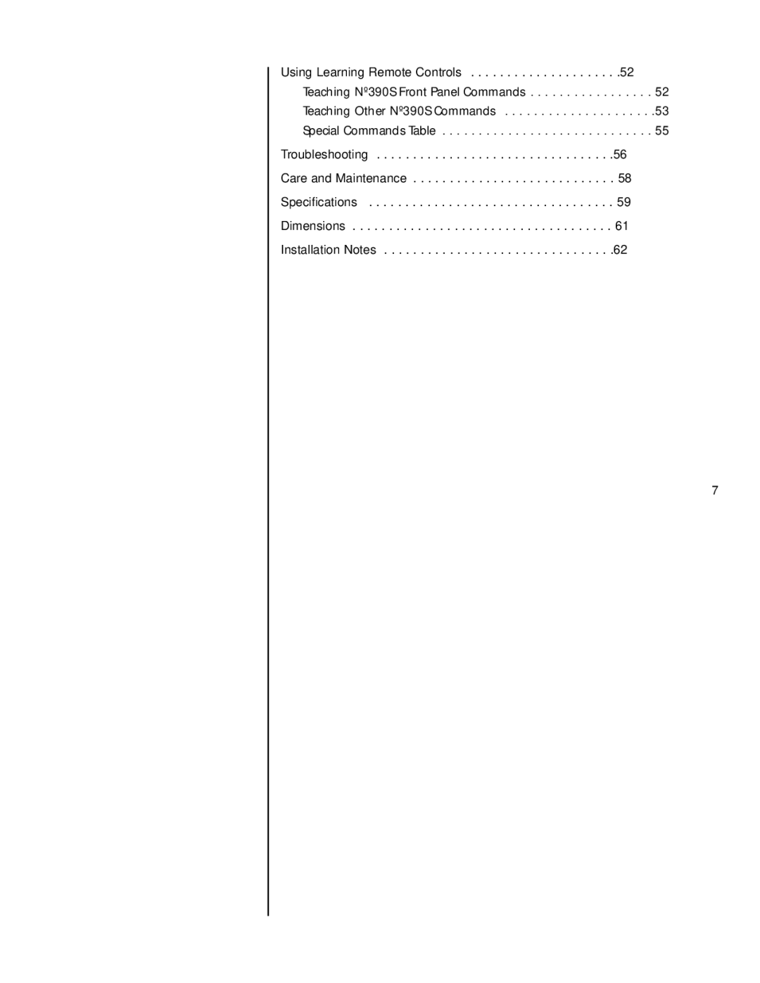 Mark Levinson N390S owner manual 