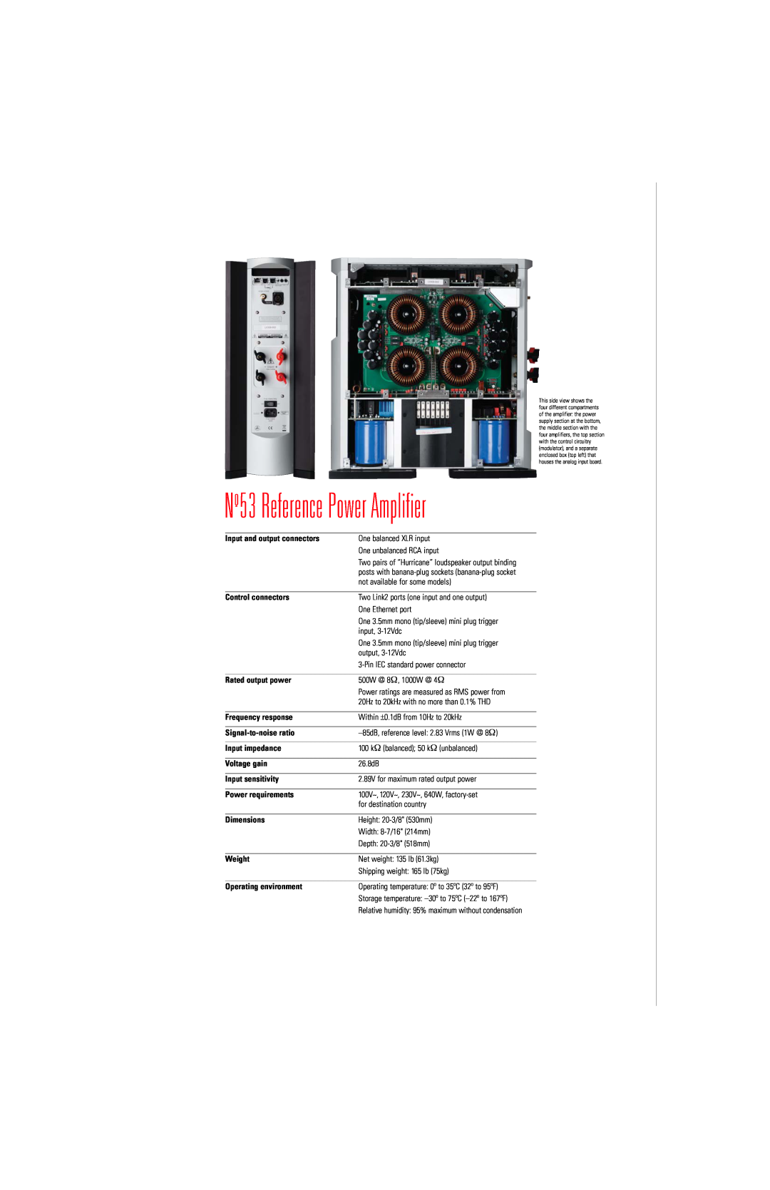 Mark Levinson No. 53 manual No 53 Reference Power Amplifier 