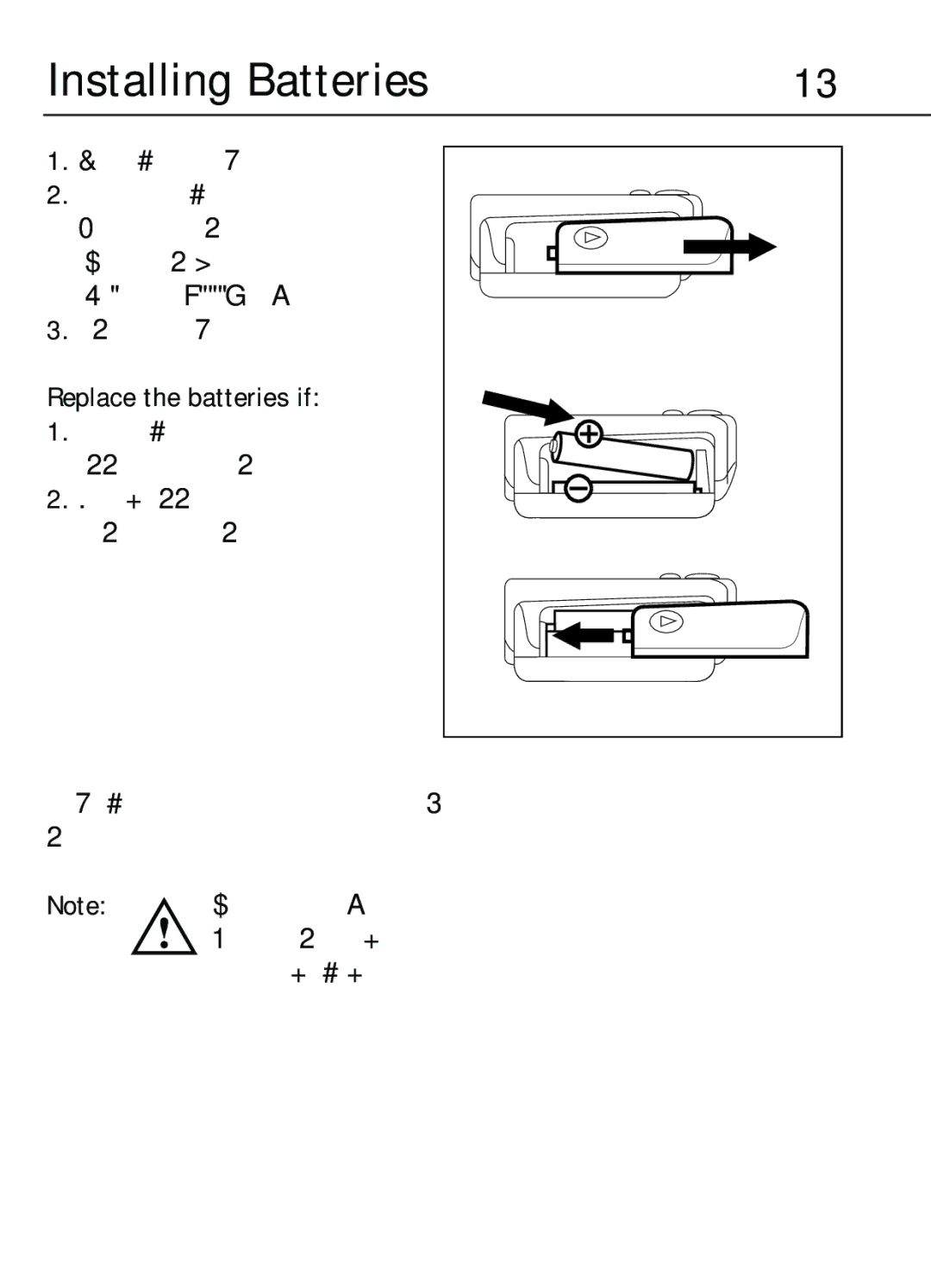 Mark Of Fitness 1140 manual Installing Batteries 