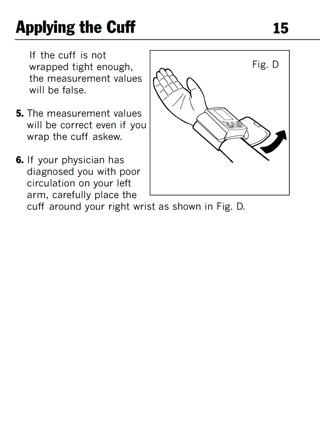 Mark Of Fitness 1140 manual Fig. D 