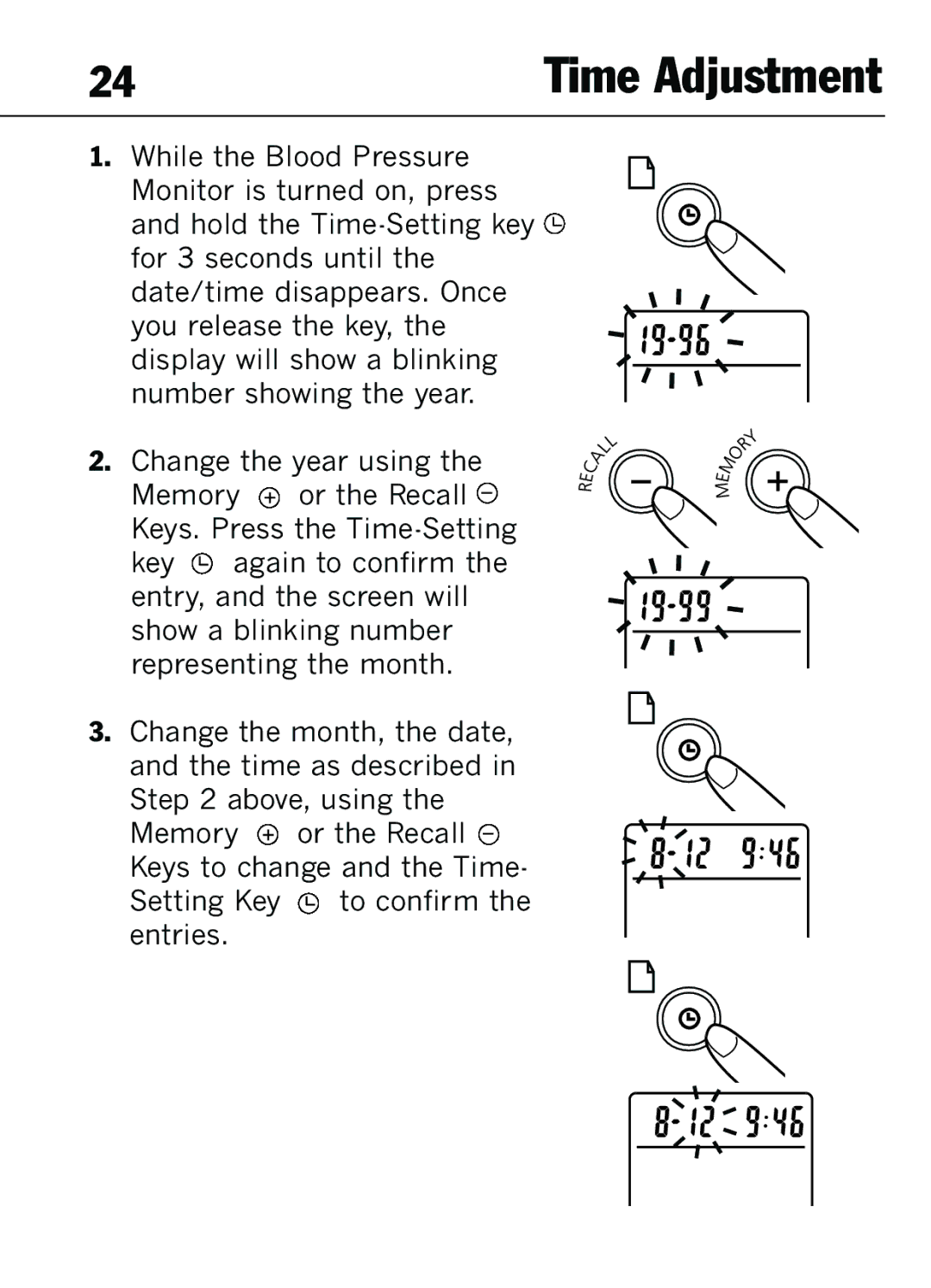 Mark Of Fitness 1140 manual Time Adjustment 