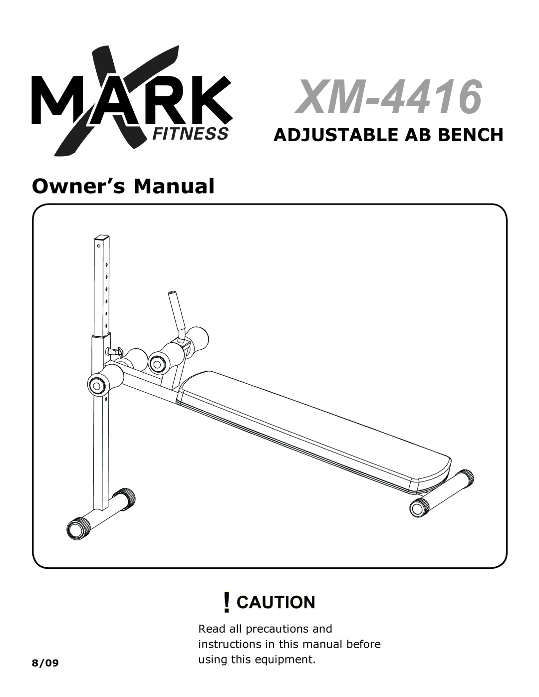 Mark Of Fitness xm-4416 owner manual XM-4416 