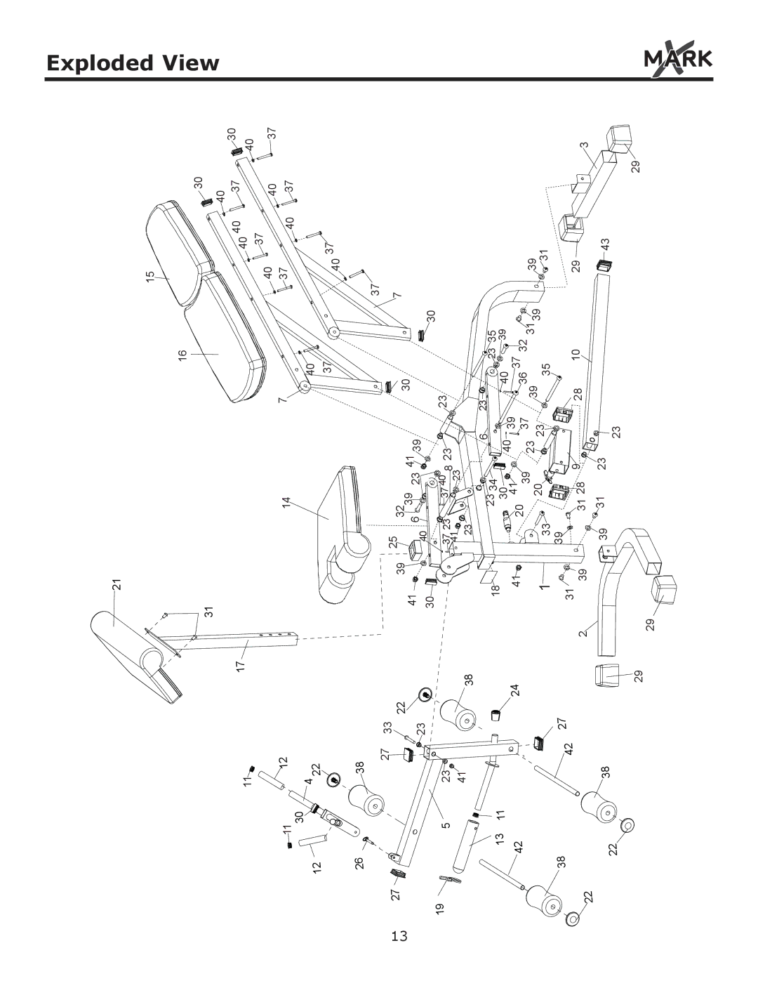 Mark Of Fitness XM-4419 owner manual Exploded View 