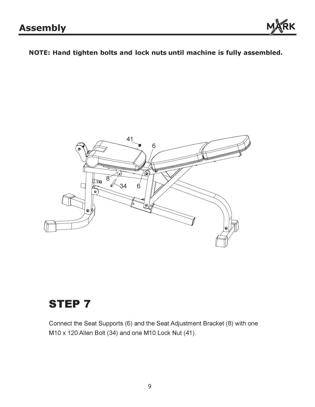 Mark Of Fitness XM-4419 owner manual Step 