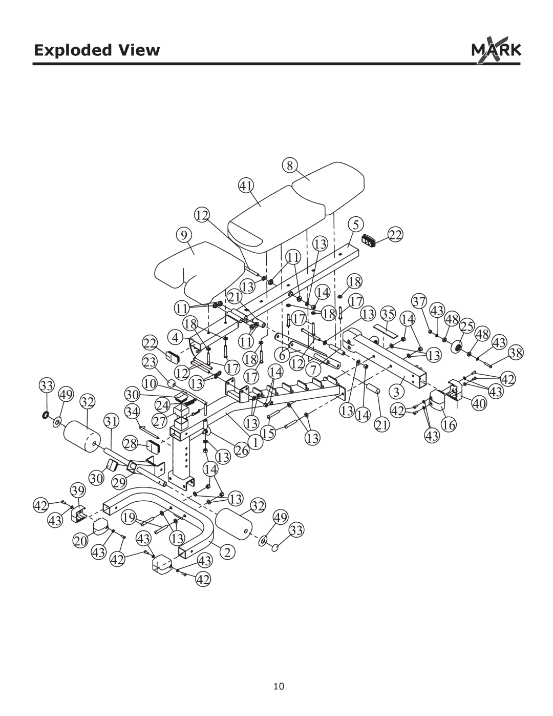 Mark Of Fitness XM-7604 owner manual Exploded View 