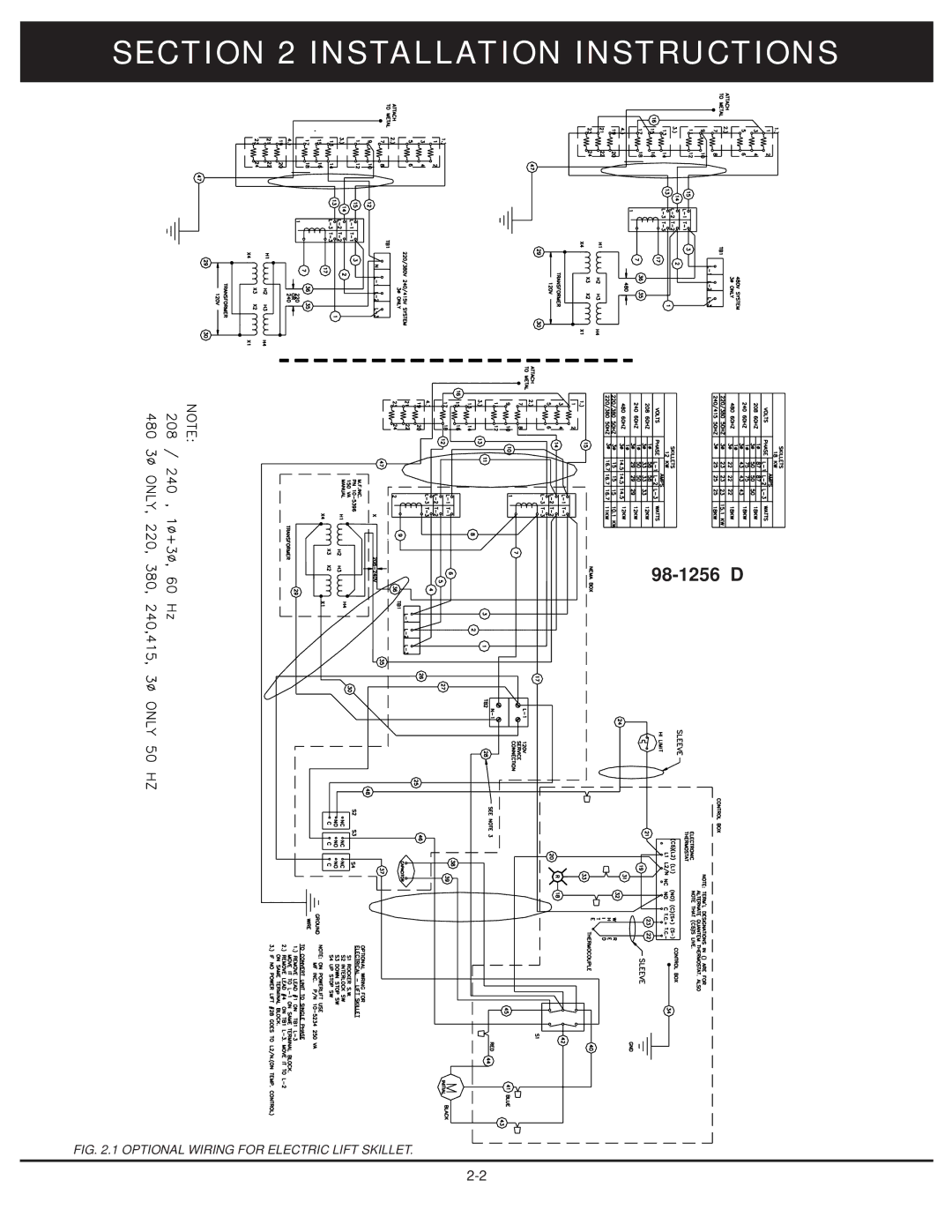 Market Forge Industries 30-stel-lx technical manual 98-1256 D 