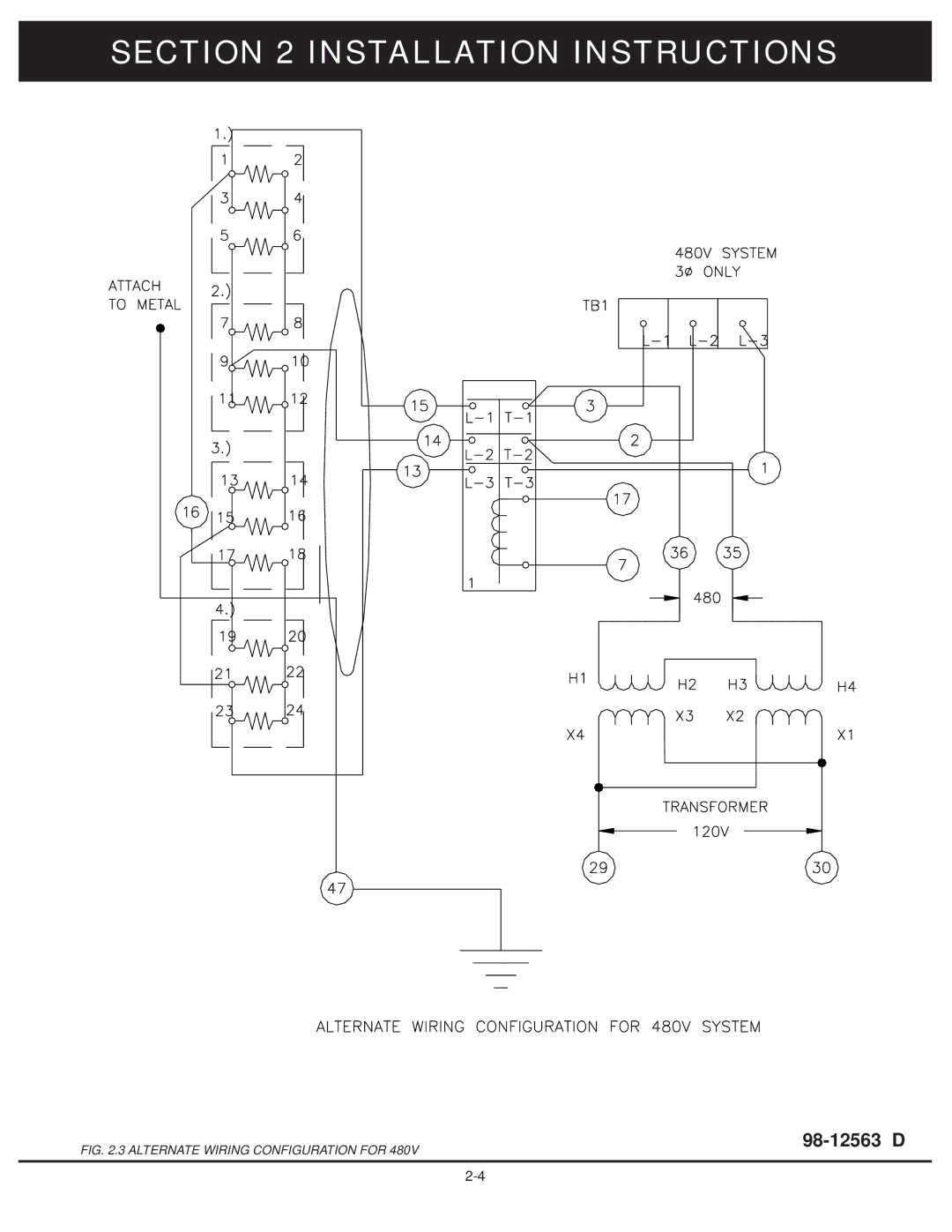 Market Forge Industries 30-stel-lx technical manual 98-12563 D 