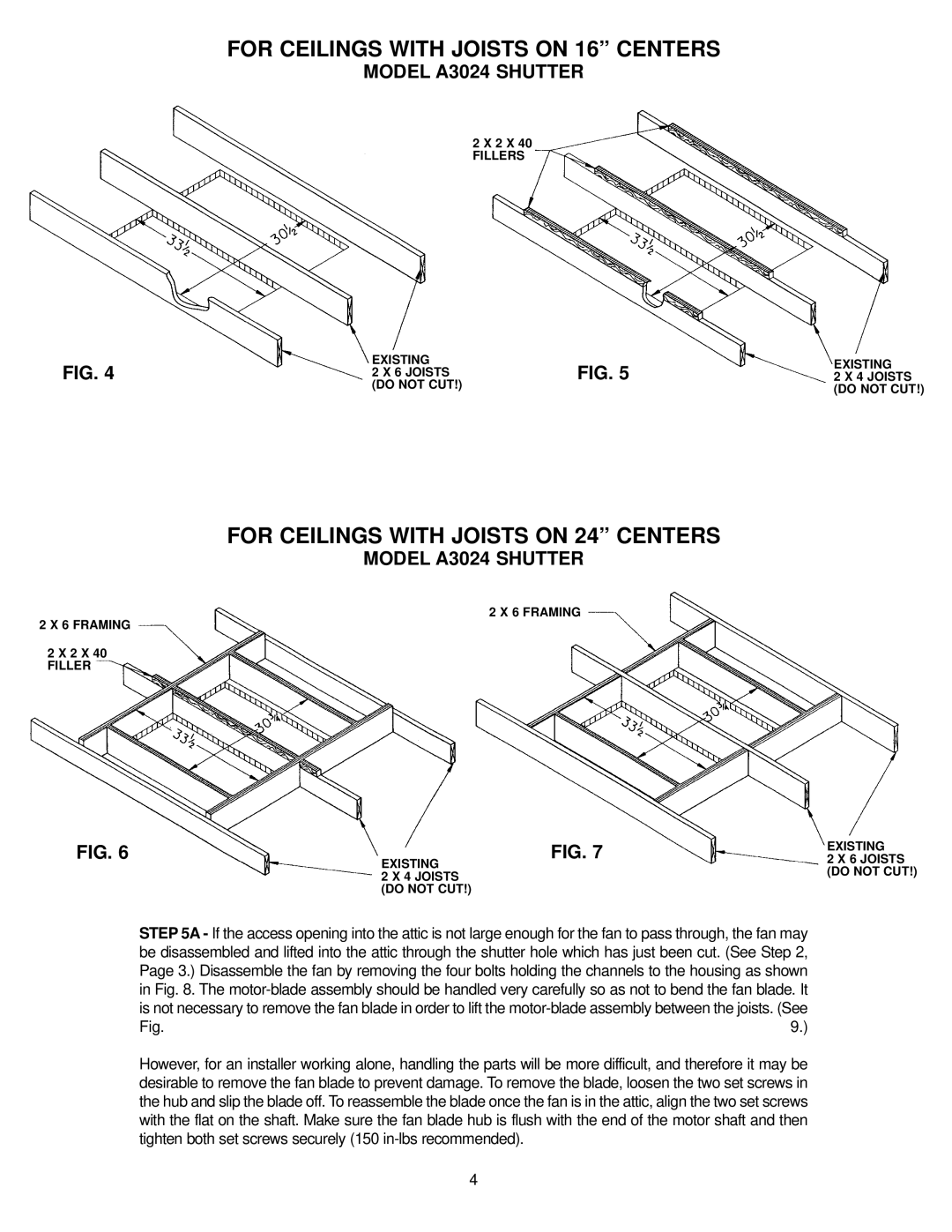 Marley Engineered Products 3038R, 2438 manual For Ceilings with Joists on 16 Centers, For Ceilings with Joists on 24 Centers 