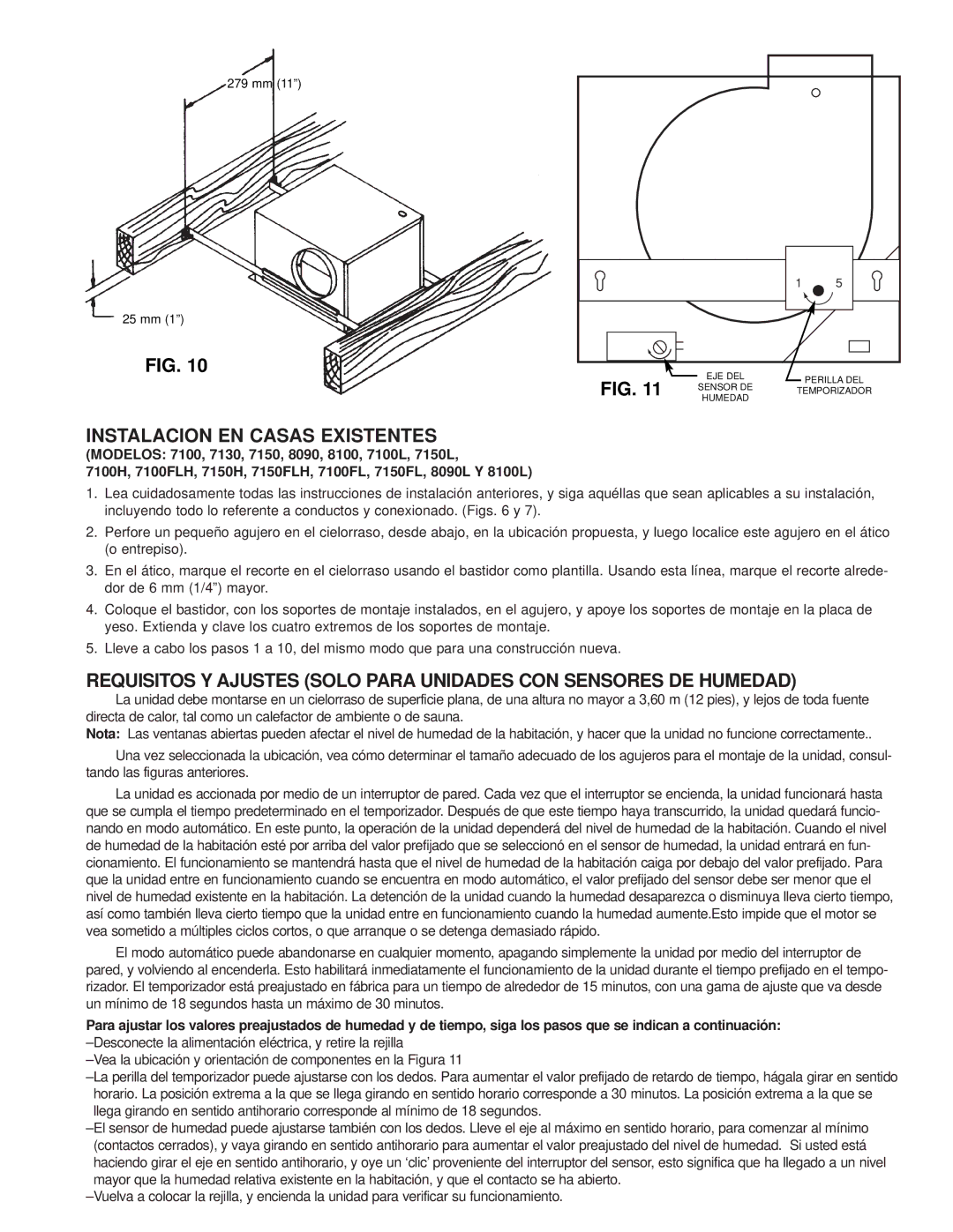 Marley Engineered Products 761, 763, 7100FL, 7100L, 765, 7150L, 8090, 8100L, 770IC, 768IC, 7130, 7150FL 279 mm 25 mm 