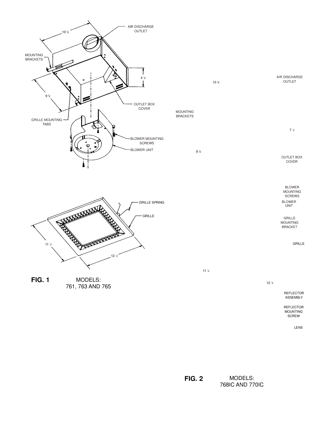 Marley Engineered Products 7100FL, 761, 763, 7100L, 765, 7150L, 8090, 8100L, 770IC, 768IC, 7130, 7150FL Models 