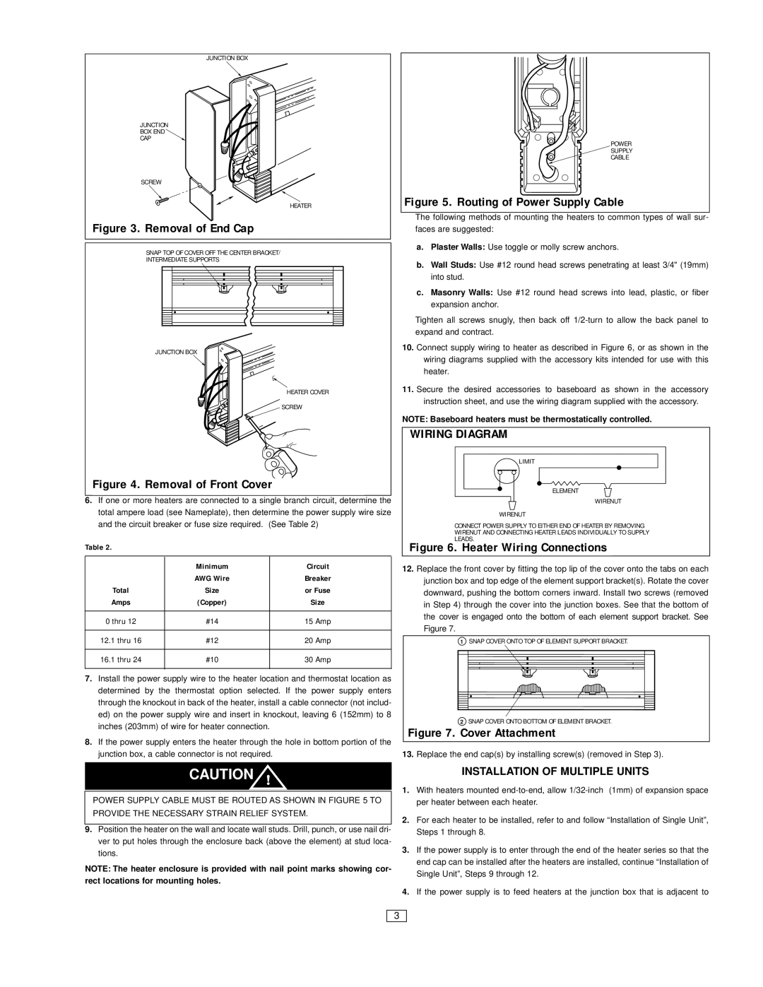 Marley Engineered Products D instruction sheet Installation of Multiple Units, Minimum Circuit 