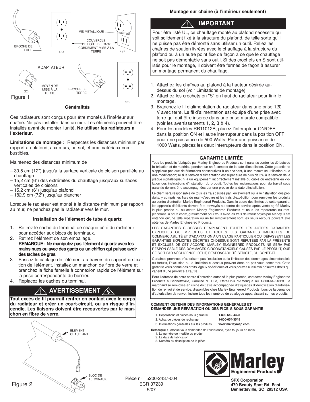 Marley Engineered Products FRR10512B instruction sheet A Ve Rtissemen, Im Portant, F igu re2 