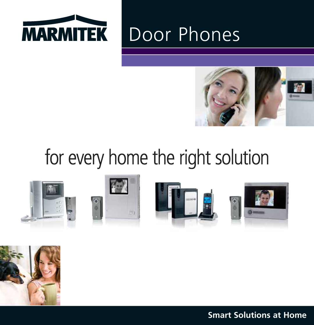 Marmitek 100, 120, 400 manual Door Phones, Smart Solutions at Home, for every home the right solution 