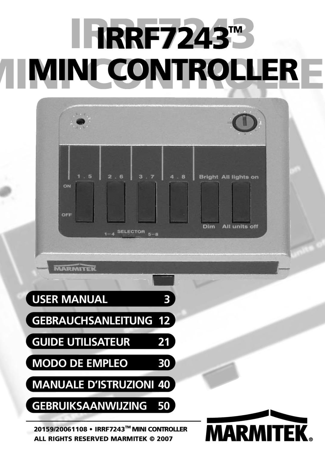 Marmitek user manual IRRF7243IRRF7243TM 