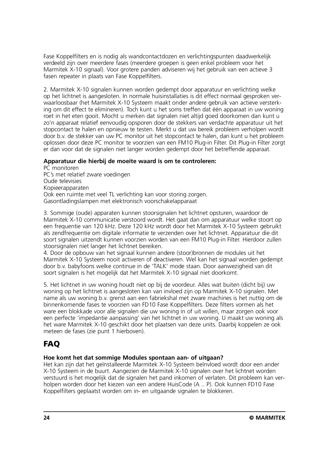 Marmitek LM15 user manual Apparatuur die hierbij de moeite waard is om te controleren 