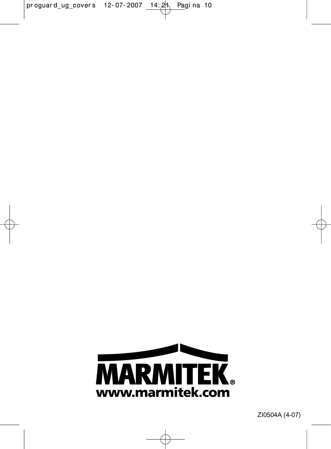 Marmitek MS845 user manual Proguardugcovers 12-07-2007 1421 Pagina 